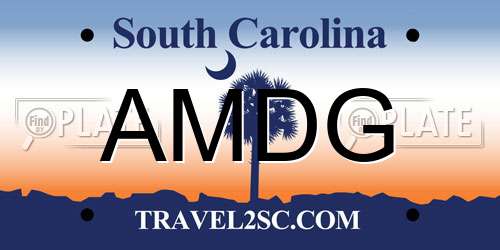 AMDG South Carolina License Plate
