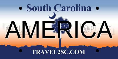 AMERICA South Carolina License Plate