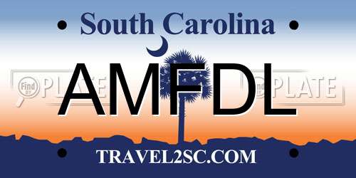 AMFDL South Carolina License Plate