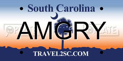 AMGRY South Carolina License Plate