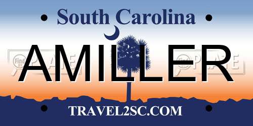 AMILLER South Carolina License Plate