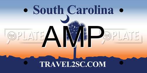 AMP South Carolina License Plate