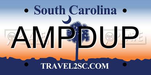 AMPDUP South Carolina License Plate