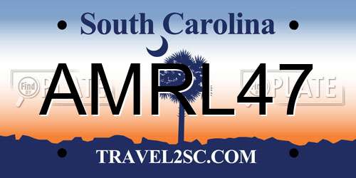 AMRL47 South Carolina License Plate