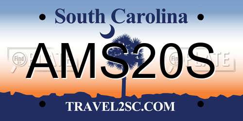 AMS20S South Carolina License Plate