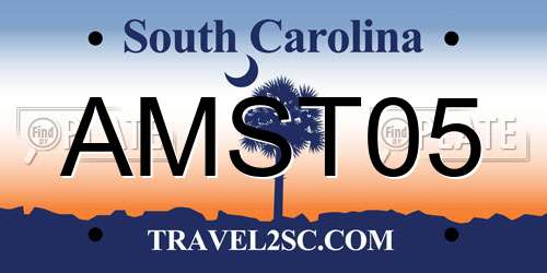 AMST05 South Carolina License Plate