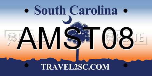 AMST08 South Carolina License Plate