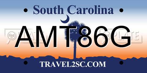 AMT86G South Carolina License Plate