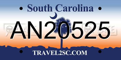 AN20525 South Carolina License Plate