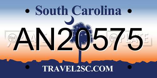 AN20575 South Carolina License Plate