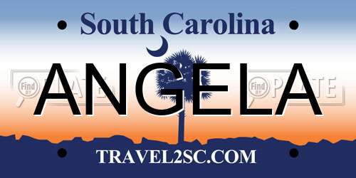 ANGELA South Carolina License Plate