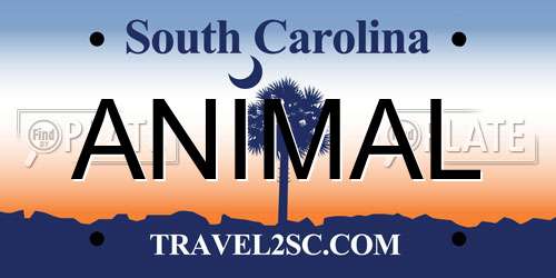 ANIMAL South Carolina License Plate