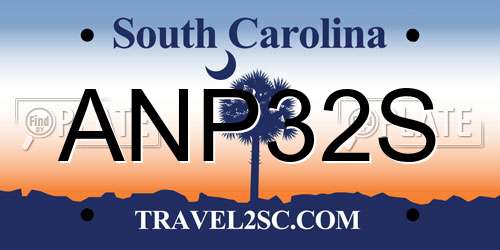 ANP32S South Carolina License Plate