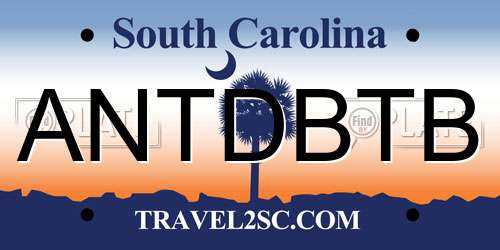 ANTDBTB South Carolina License Plate