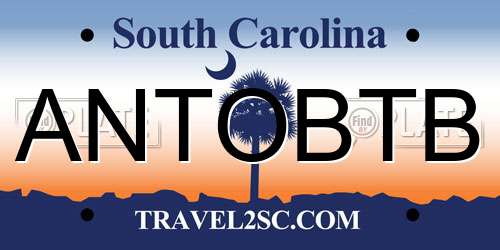 ANTOBTB South Carolina License Plate