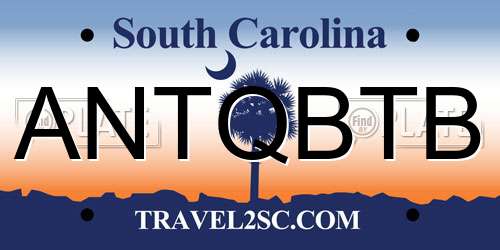 ANTQBTB South Carolina License Plate