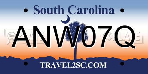 ANW07Q South Carolina License Plate