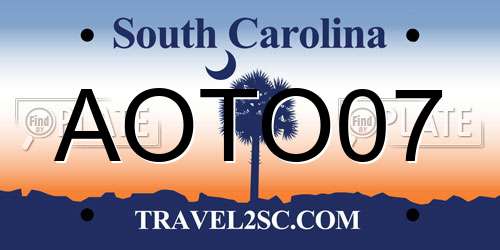 AOTO07 South Carolina License Plate