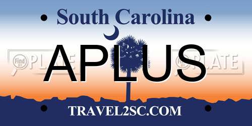 APLUS South Carolina License Plate