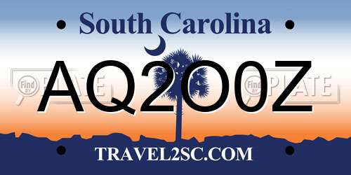 AQ2O0Z South Carolina License Plate