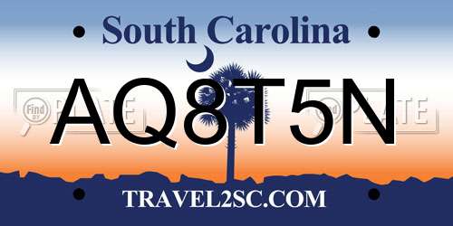 AQ8T5N South Carolina License Plate