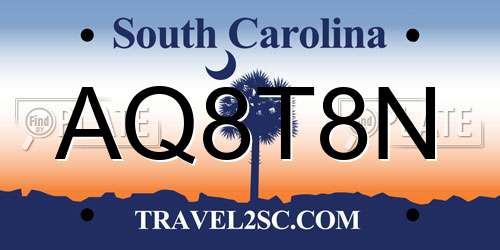 AQ8T8N South Carolina License Plate