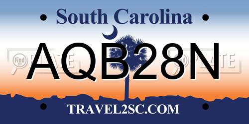 AQB28N South Carolina License Plate