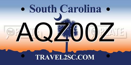 AQZ00Z South Carolina License Plate