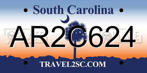 AR2C624 South Carolina License Plate