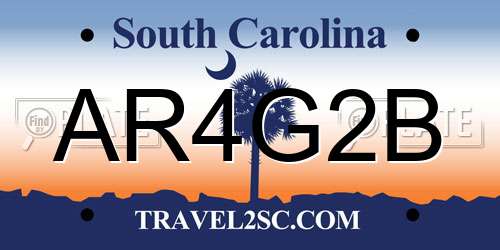 AR4G2B South Carolina License Plate