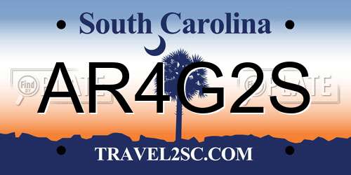 AR4G2S South Carolina License Plate