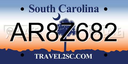 AR8Z682 South Carolina License Plate