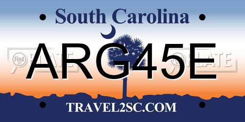 ARG45E South Carolina License Plate