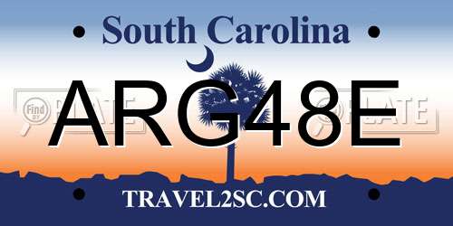 ARG48E South Carolina License Plate