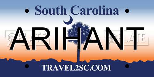 ARIHANT South Carolina License Plate