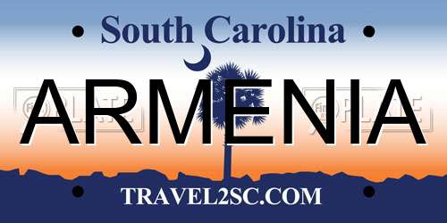 ARMENIA South Carolina License Plate