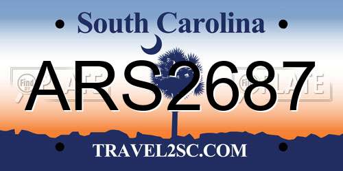 ARS2687 South Carolina License Plate
