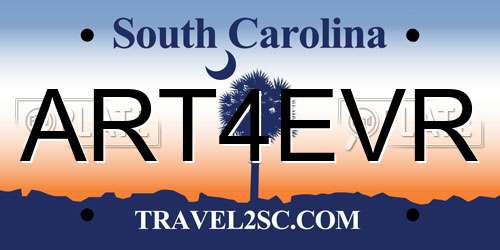 ART4EVR South Carolina License Plate
