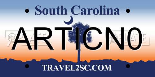 ARTICN0 South Carolina License Plate
