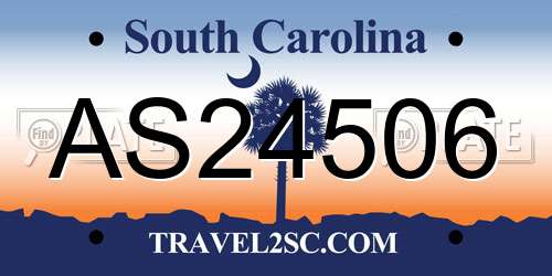 AS24506 South Carolina License Plate