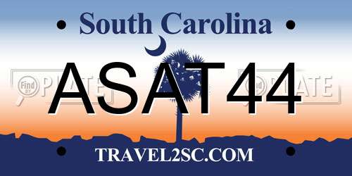 ASAT44 South Carolina License Plate