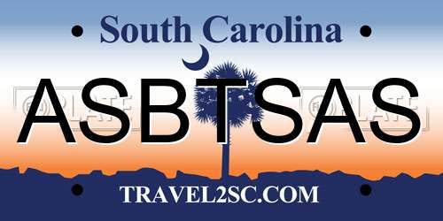 ASBTSAS South Carolina License Plate