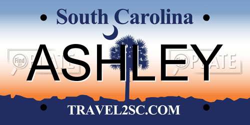 ASHLEY South Carolina License Plate