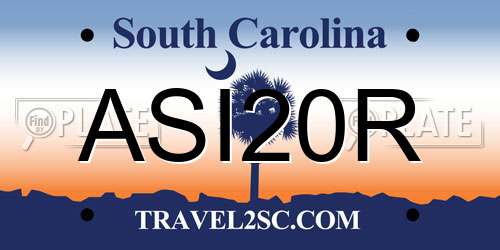 ASI20R South Carolina License Plate