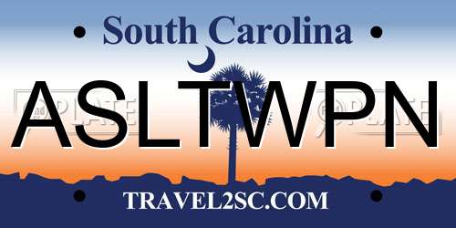 ASLTWPN South Carolina License Plate
