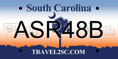 ASR48B South Carolina License Plate