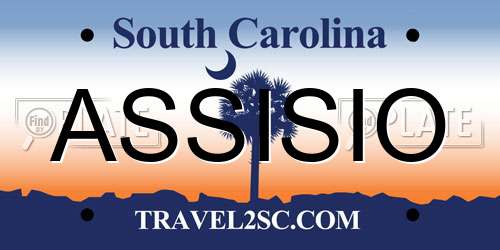 ASSISIO South Carolina License Plate