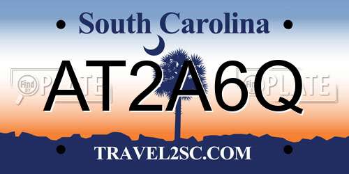 AT2A6Q South Carolina License Plate