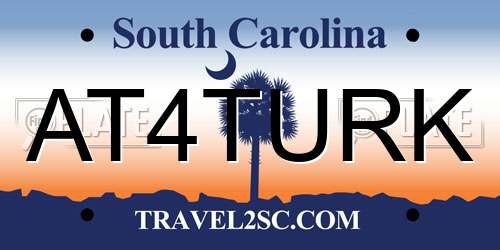 AT4TURK South Carolina License Plate
