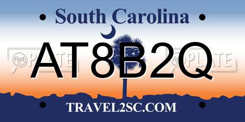 AT8B2Q South Carolina License Plate